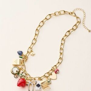 Kate Spade NY x Target Gold NWT Chunky Charm Statement Necklace